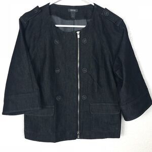 Kenneth Cole Reaction Soft Denim 3/4 Sleeve Jacket
